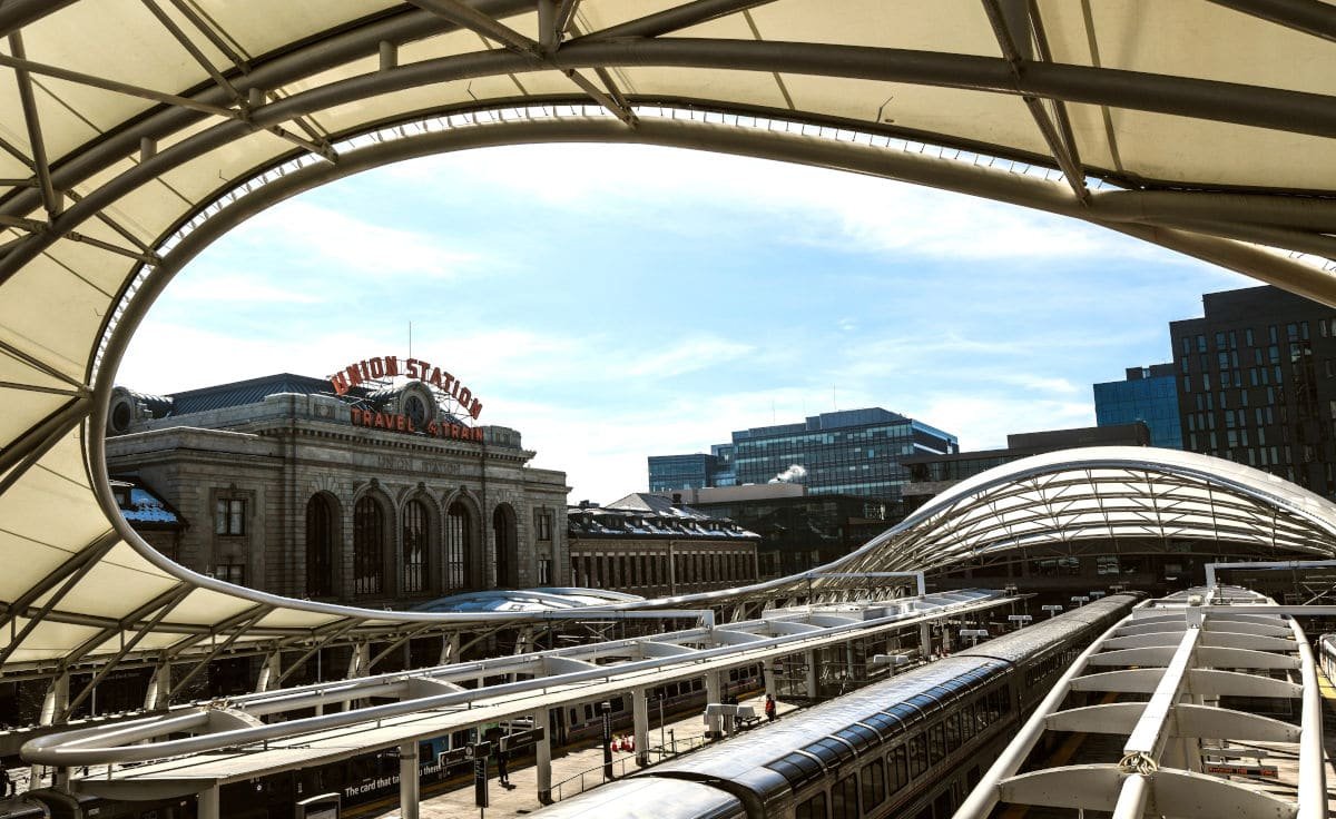 wind driven rain - canopy over train station